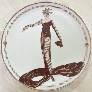 EXQUISITE DECO FRANKLIN MINT HOUSE of ERTE LA MERVEILLEUSE 8" LTD EDITION PLATE